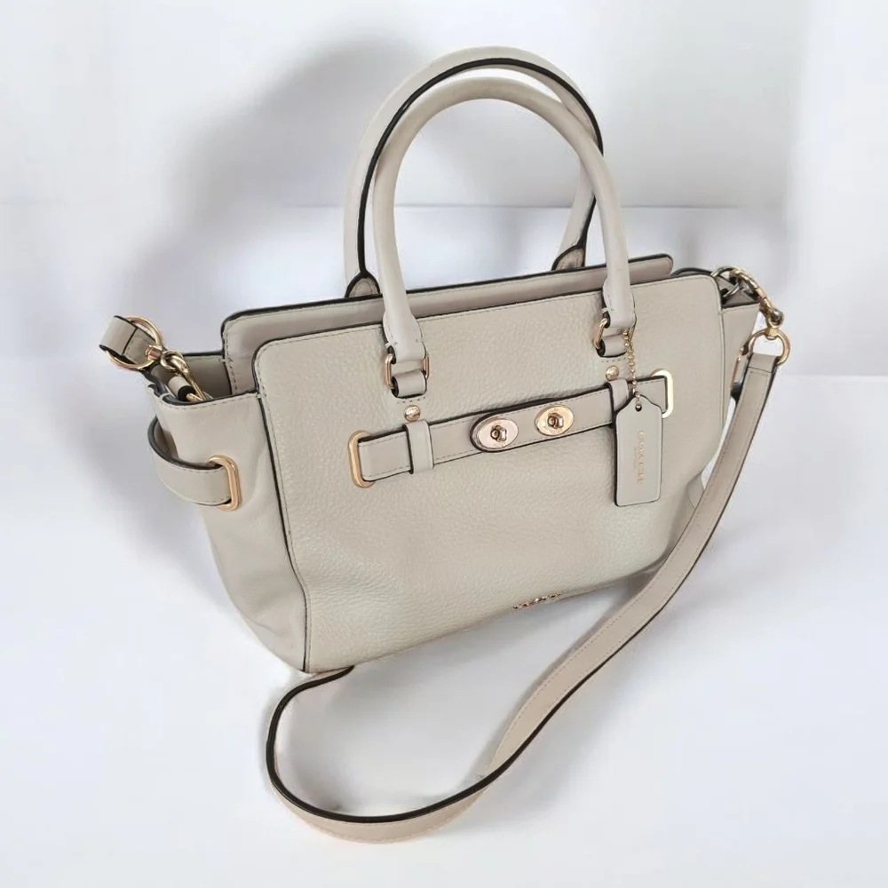 Coach Blake Carry All Purse in Cream Ivory Leather Crossbody or Shoulder - Picture 1 of 16